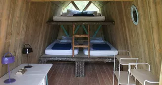 Camping L'heureux hasard cabane famille campagne Camping L'heureux hasard cabane famille campagne