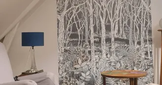 Chambre avec salon du gite au Jardin de Grand-Père Chambre avec salon du gite au Jardin de Grand-Père